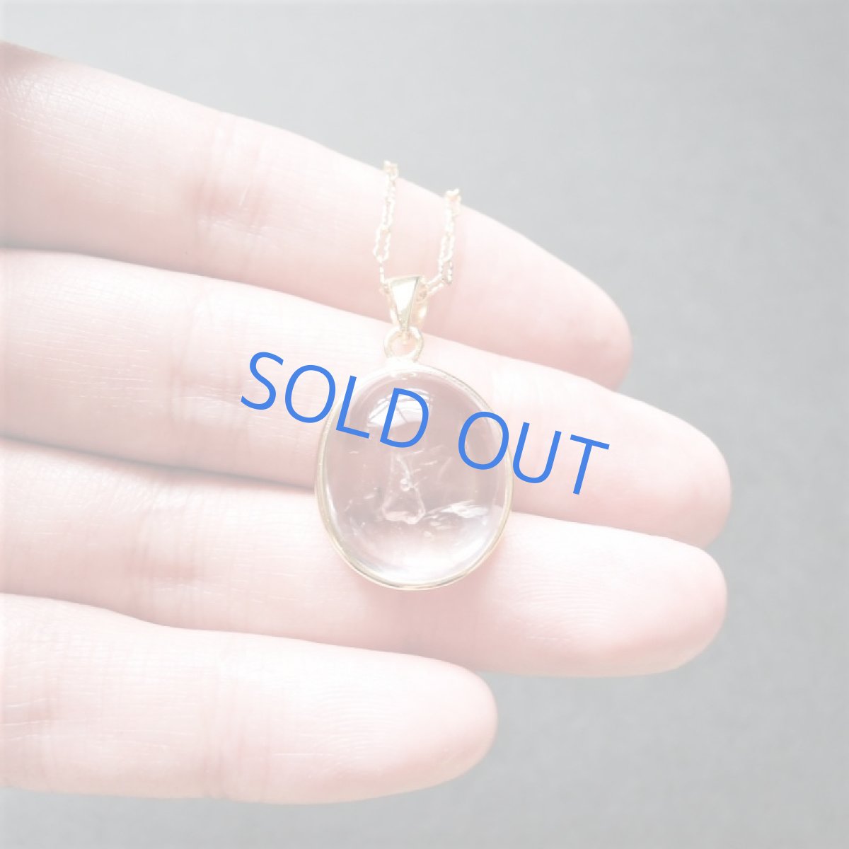 画像4: 【1点もの・C】希少石！水入り水晶（クリスタル）　ペンダントネックレス　14KGFネックレス50cm (4)