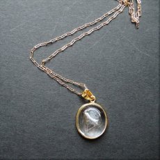 画像4: 【1点もの・B】希少石！水入り水晶（クリスタル）　ペンダントネックレス　14KGFネックレス50cm (4)