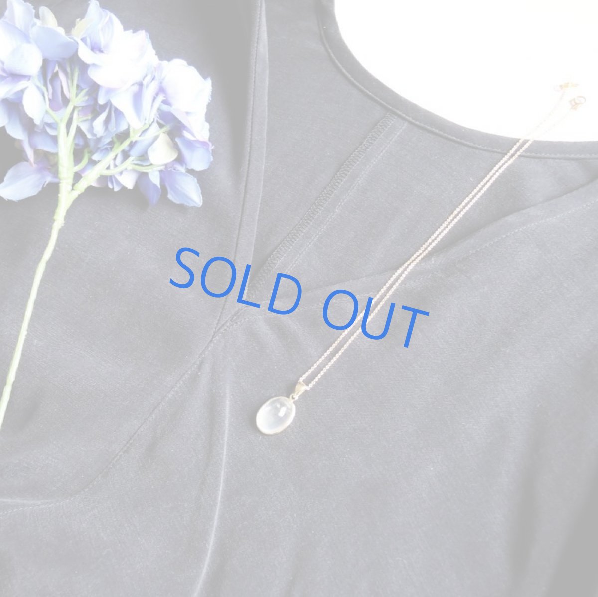 画像7: 【1点もの・オーバルE】AAA　ロイヤルブルームーンストーン（ペリステライト）　カボションフレーム　14KGFネックレス40cm (7)