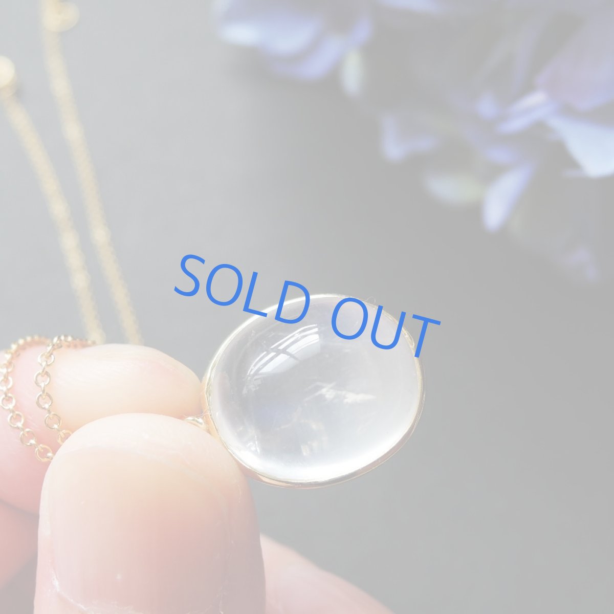 画像4: 【1点もの・オーバルD】AAA　ロイヤルブルームーンストーン（ペリステライト）　カボションフレーム　14KGFネックレス40cm (4)