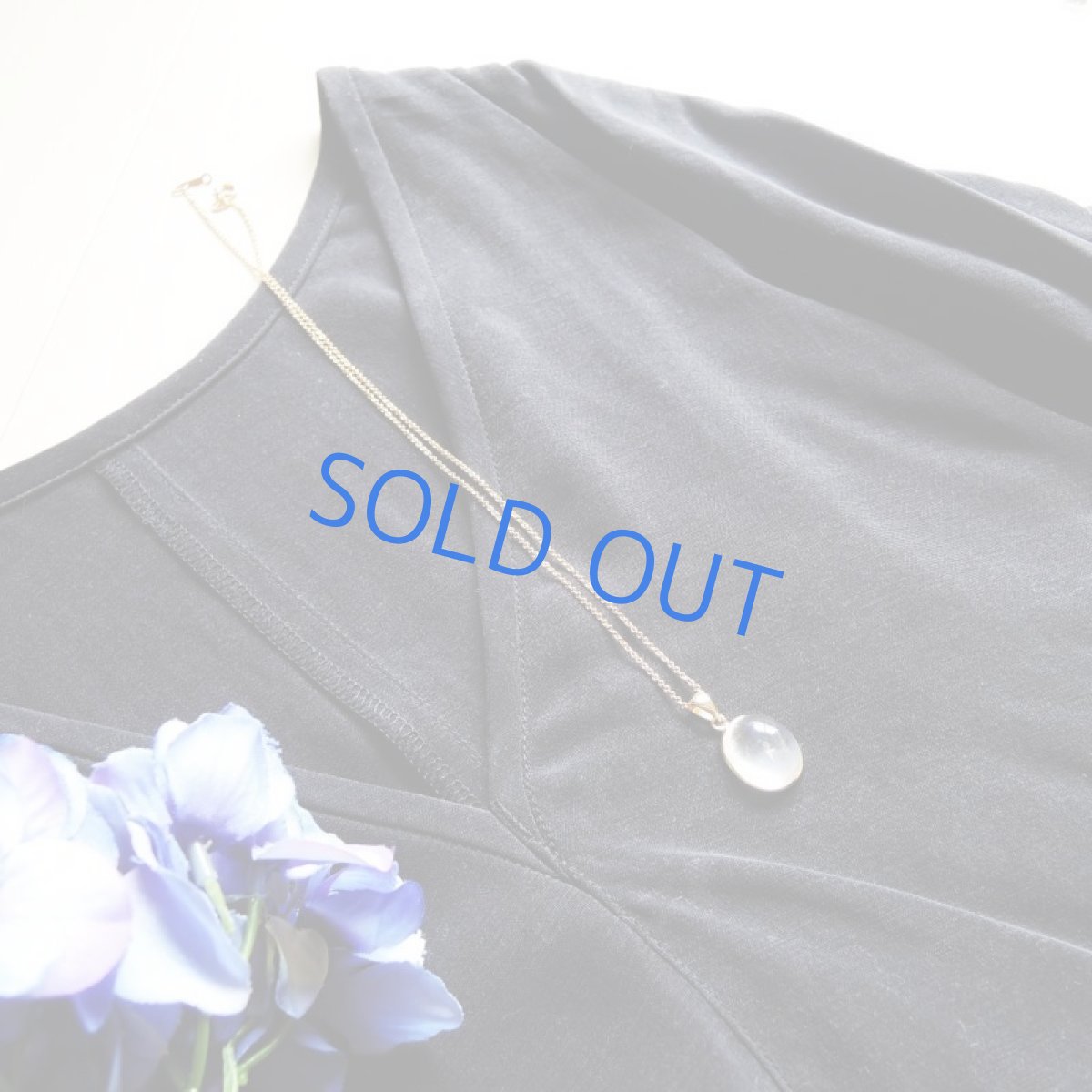 画像6: 【1点もの・オーバルD】AAA　ロイヤルブルームーンストーン（ペリステライト）　カボションフレーム　14KGFネックレス40cm (6)