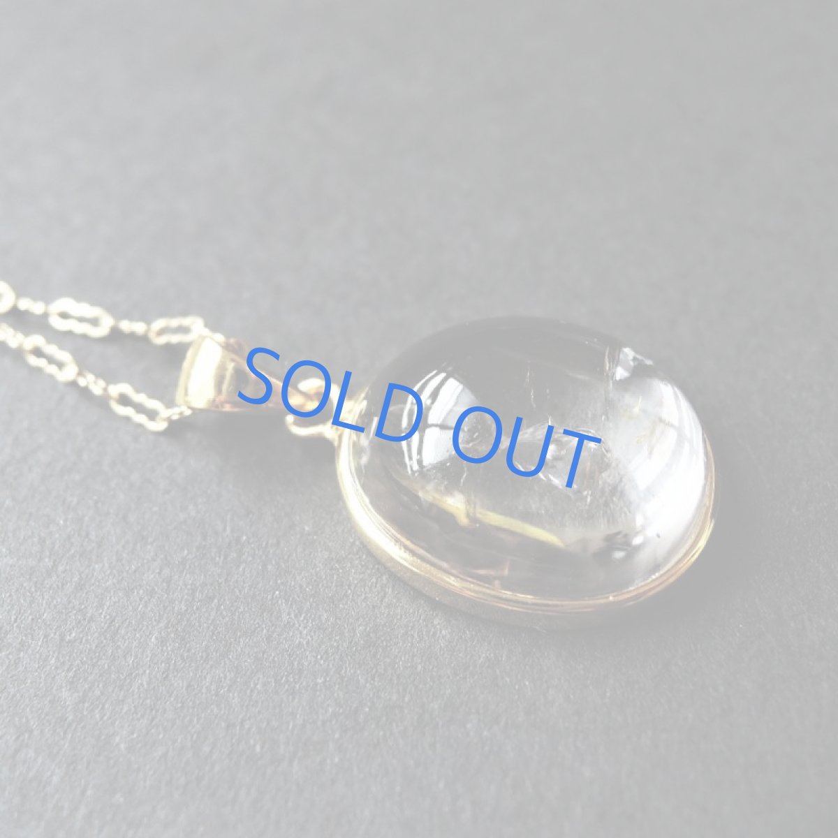 画像2: 【1点もの・C】希少石！水入り水晶（クリスタル）　ペンダントネックレス　14KGFネックレス50cm (2)