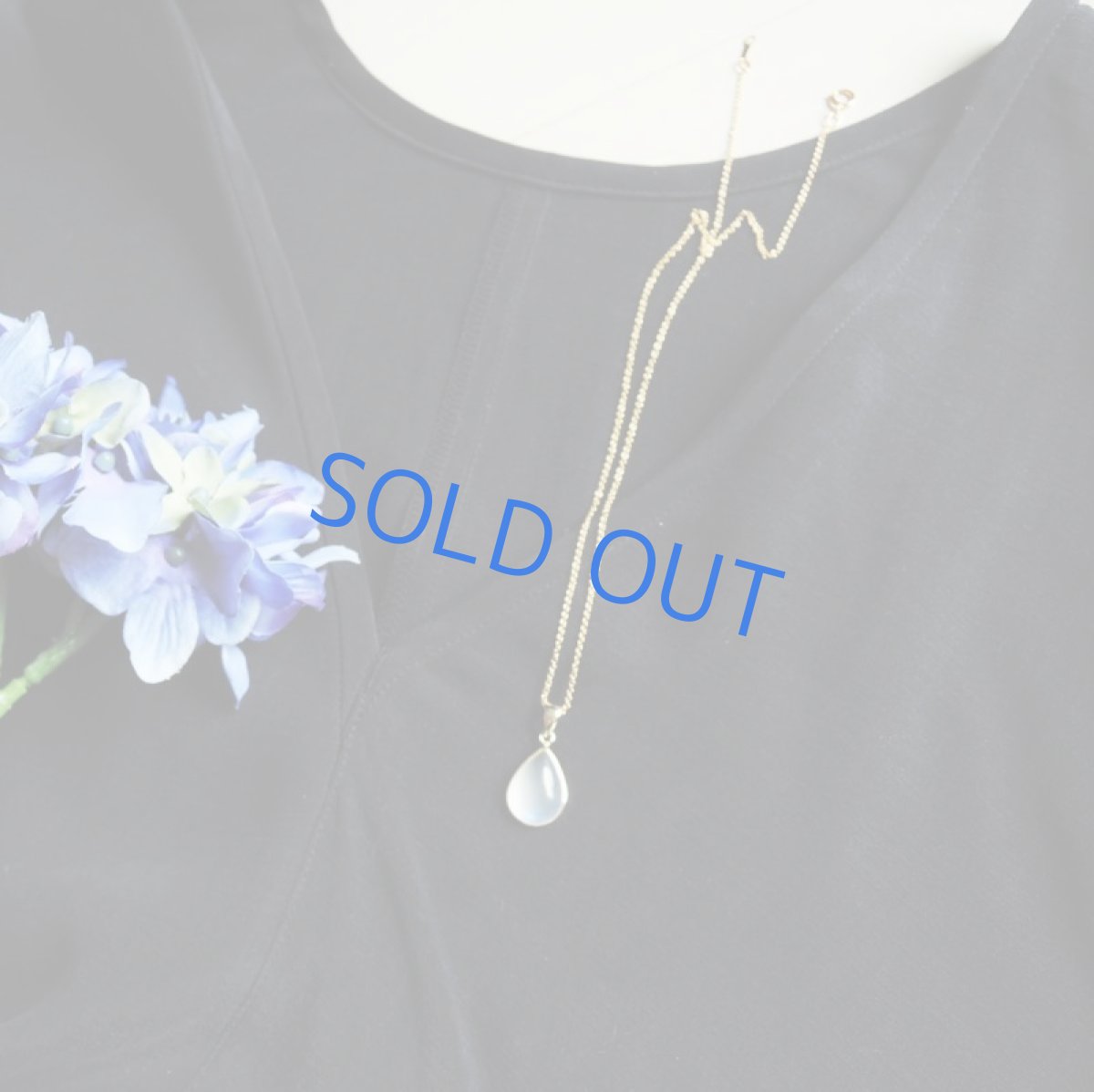 画像7: 【1点もの・ティアC】AAA　ロイヤルブルームーンストーン（ペリステライト）　カボションフレーム　14KGFネックレス40cm (7)