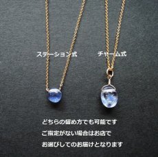 画像3: 【残りD粒のみ】希少石！デュモルチェライトインクォーツ　カボション　14KGFネックレス40cm (3)