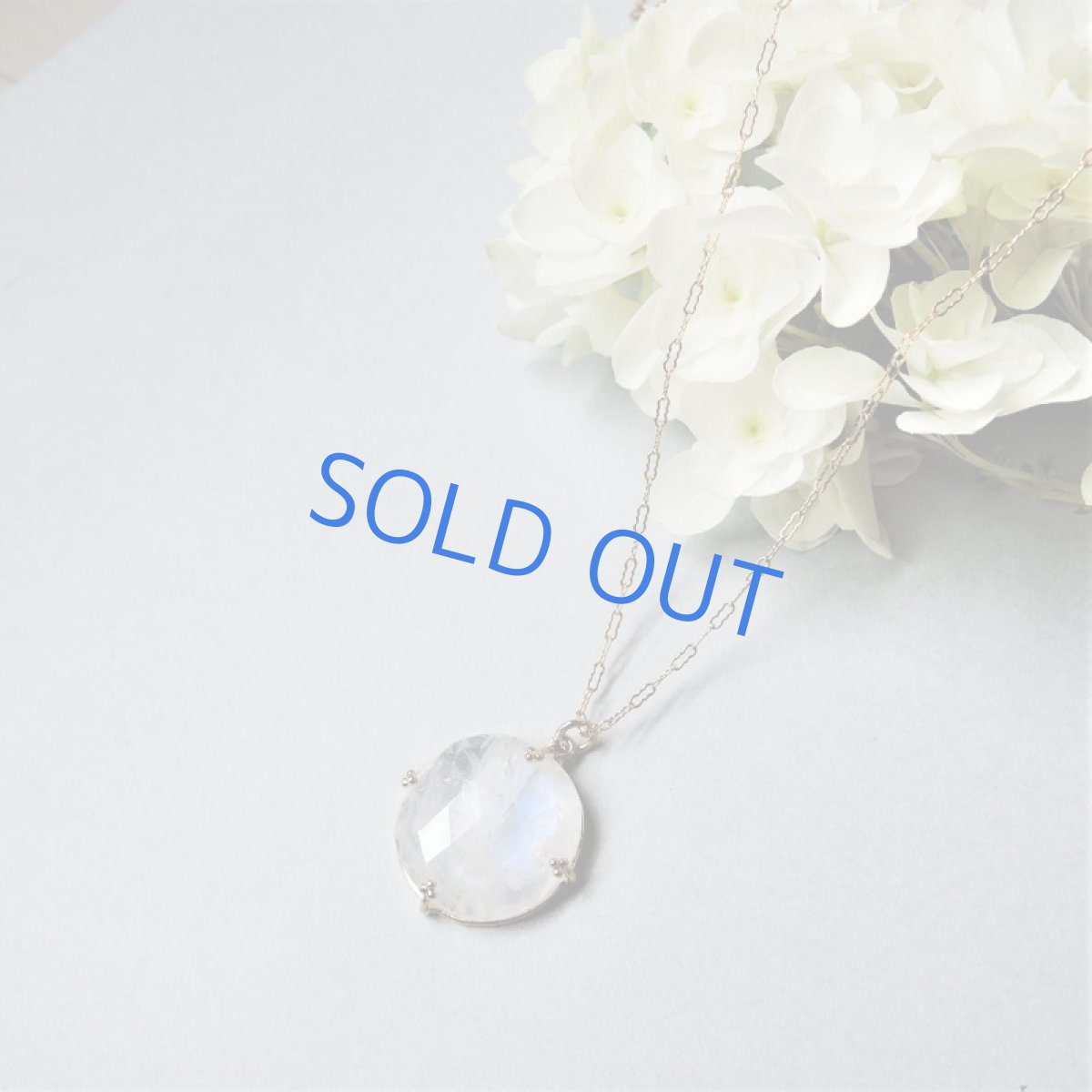 画像7: 【1点もの・フルムーンI】飾り爪セット AAA+ レインボームーンストーン ルース 14KGFネックレス50センチ (7)