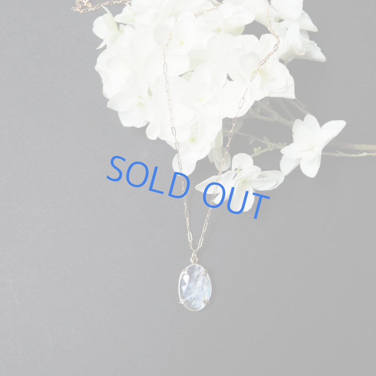 画像5: 【1点もの・オーバルG】飾り爪セット　AAA+　レインボームーンストーン　ルース　14KGFネックレス50センチ (5)