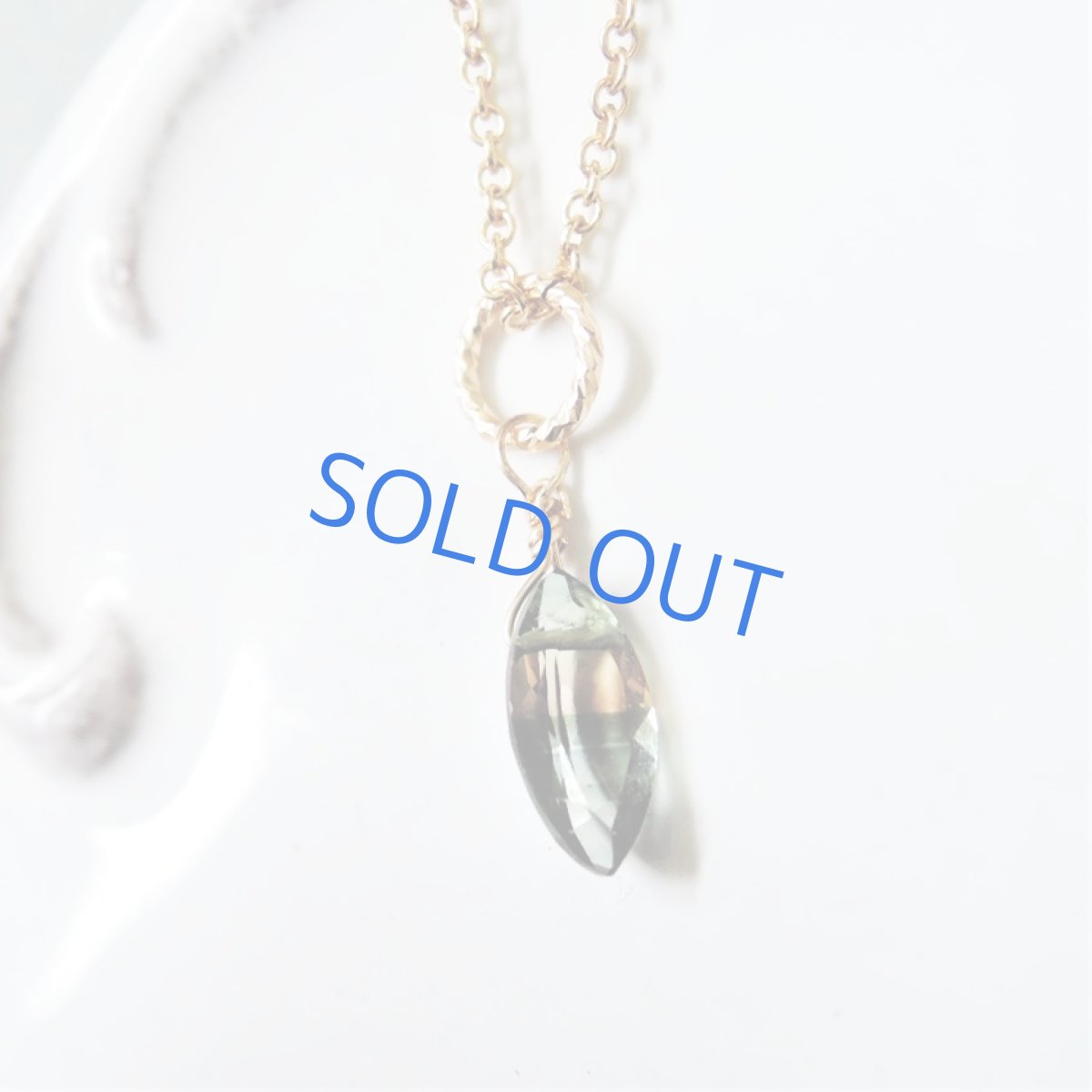 画像4: 【限定1】希少石! トリオカラー トルマリン マーキス 14KGFネックレス約40cm (4)