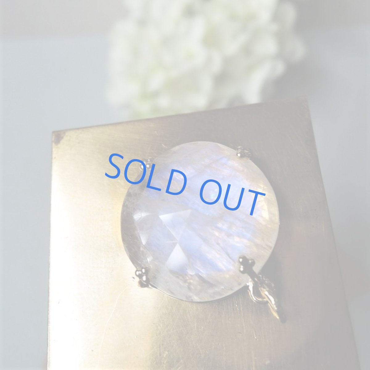 画像3: 【1点もの・フルムーンI】飾り爪セット AAA+ レインボームーンストーン ルース 14KGFネックレス50センチ (3)