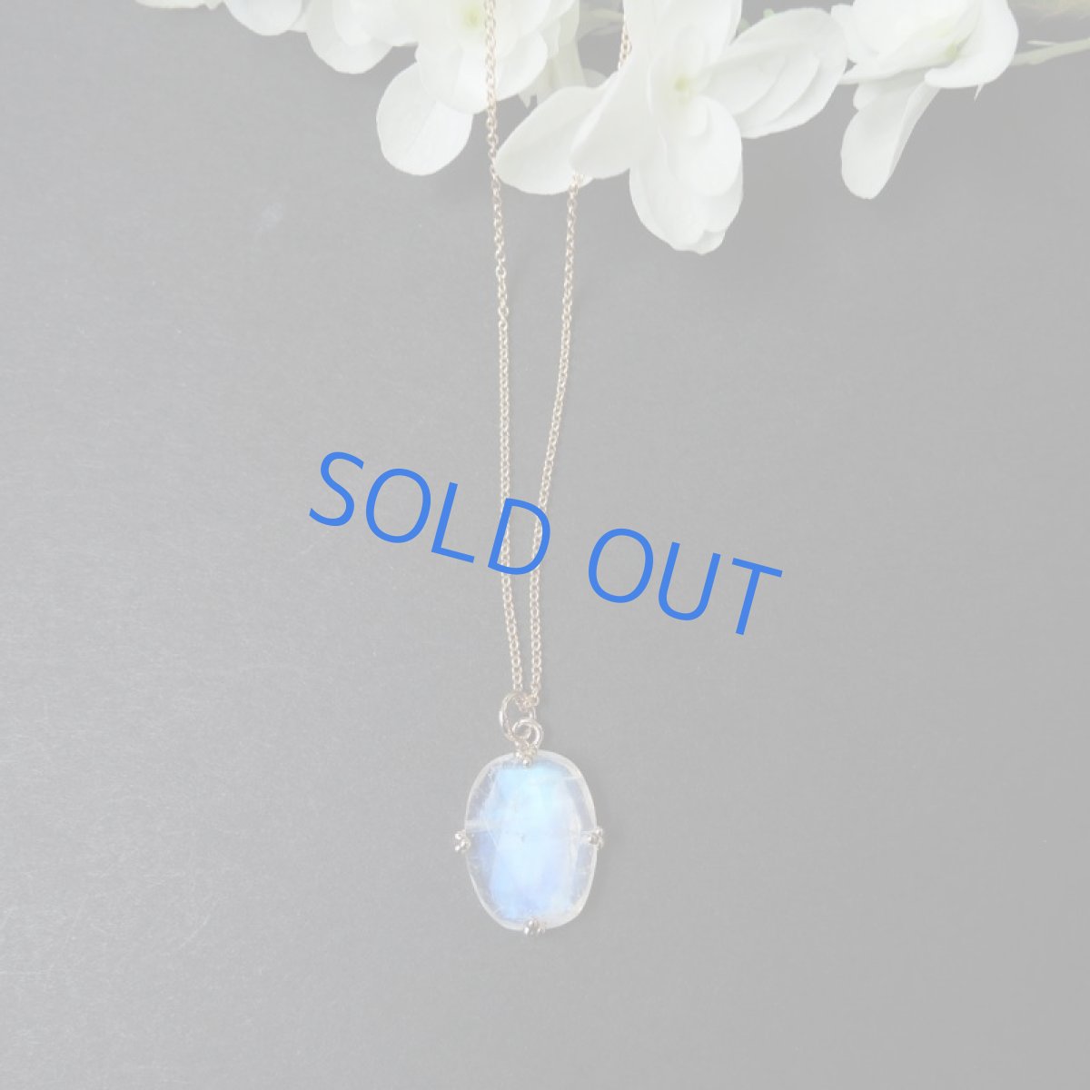 画像6: 【1点もの・オーバルB】飾り爪セット　AAA+　レインボームーンストーン　ルース　14KGFネックレス40センチ (6)