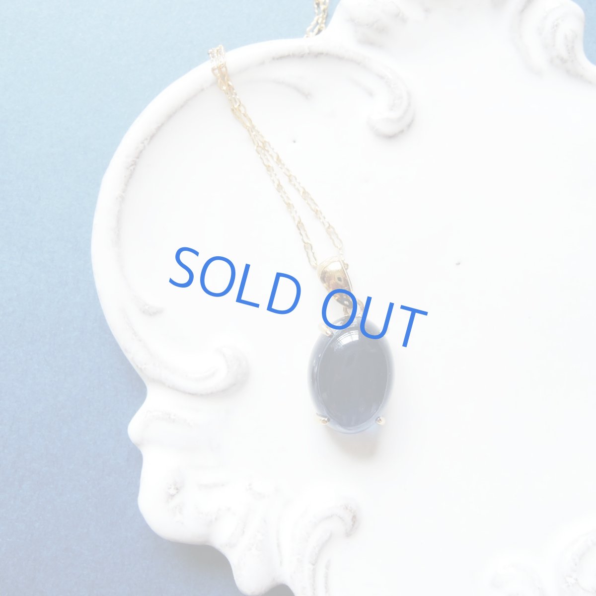 画像5: 【限定１】飛行石ブルー！　大粒ブルーアンバー　カボション　14KGFネックレス50cm (5)