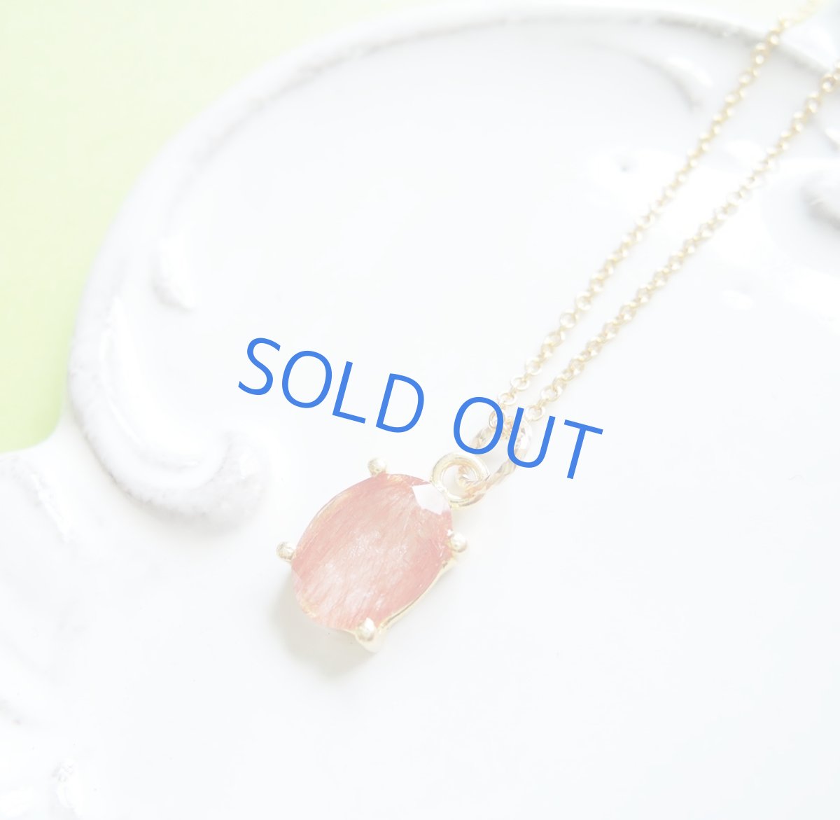 画像5: 【残り1】まるでオレンジジュレ♪ ラビットファー オレンジルチル 宝石ジェム 14KGFネックレス40cm (5)