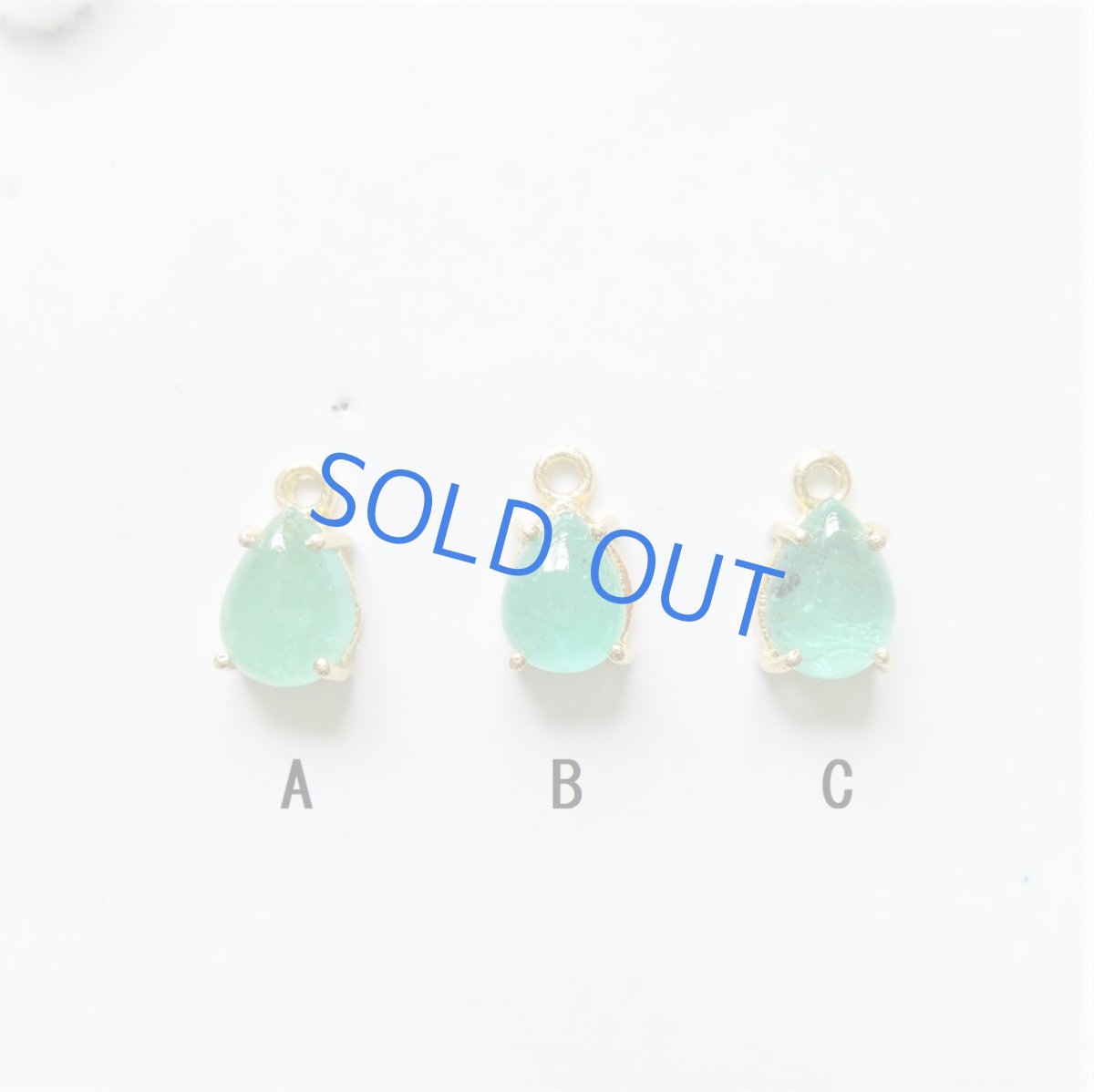 画像2: 【残りC】ブラジル産　エメラルド　フレーム　14KGFネックレス40cm (2)