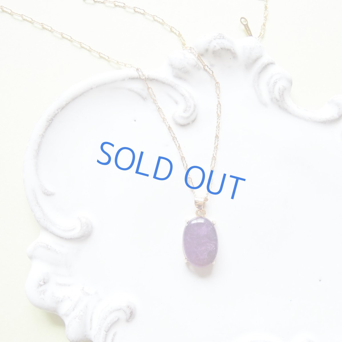 画像4: 【限定1】13thAnniv,　パープルフローライトカボション　ネックレス14kgf50cm (4)