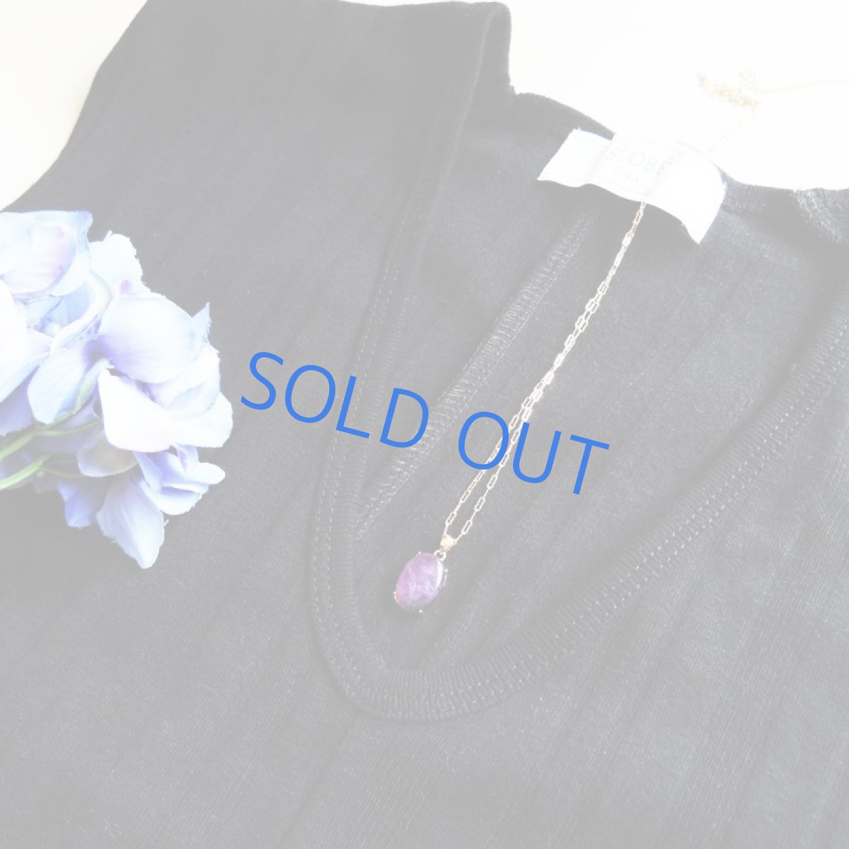 画像5: 【限定1】13thAnniv,　パープルフローライトカボション　ネックレス14kgf50cm (5)