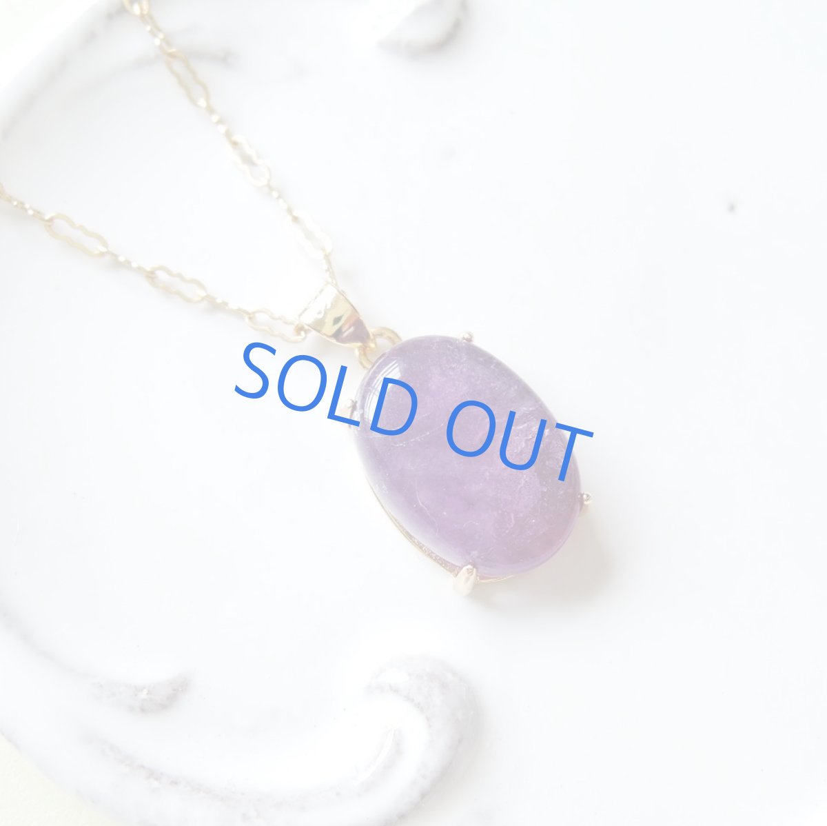 画像3: 【限定1】13thAnniv,　パープルフローライトカボション　ネックレス14kgf50cm (3)