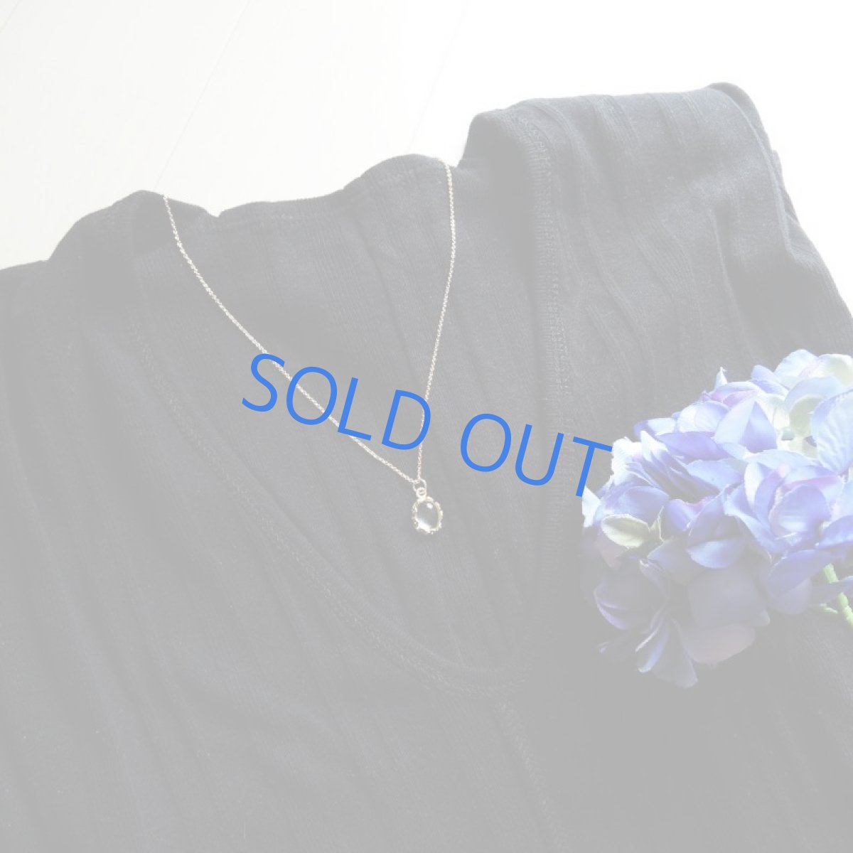 画像6: 【残り1】フラワーフレーム　クリスタル　オーバルカボション　ネックレスサージカルステンレス40cm (6)