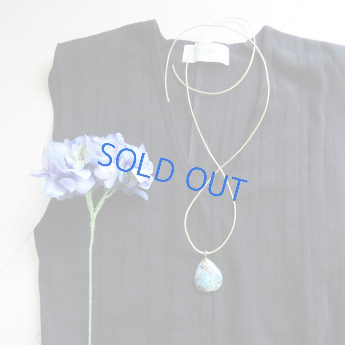 画像5:  【1点もの・B】希少石！　大粒　アズライトインバライト　ペンダント　本革コード90cm　 (5)