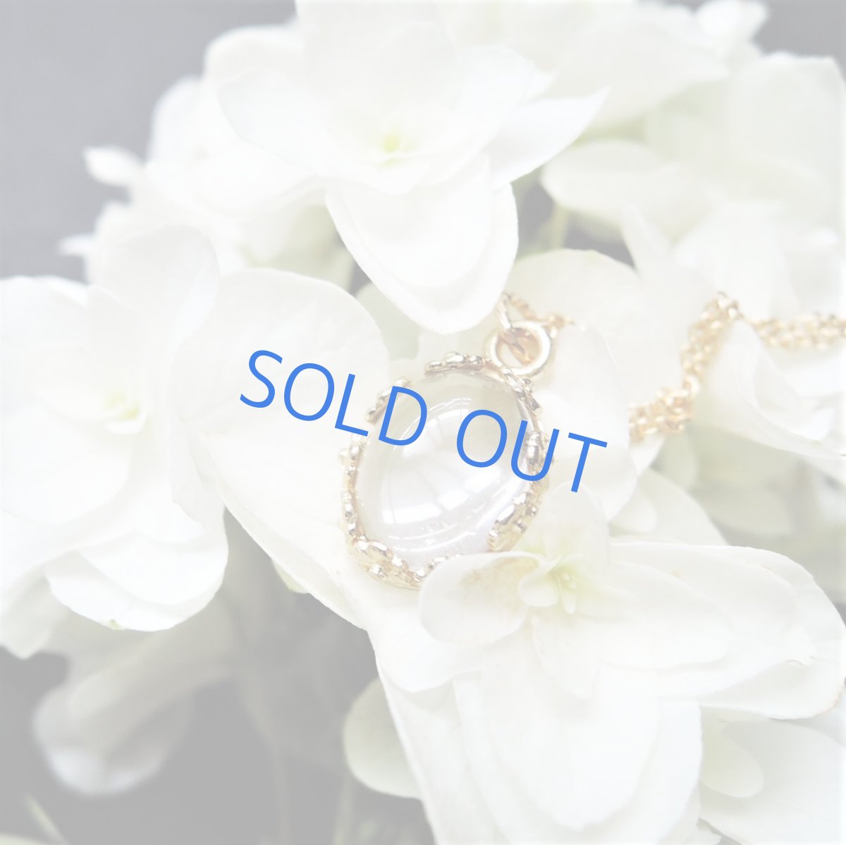 画像4: 【残り1】フラワーフレーム　クリスタル　オーバルカボション　ネックレスサージカルステンレス40cm (4)