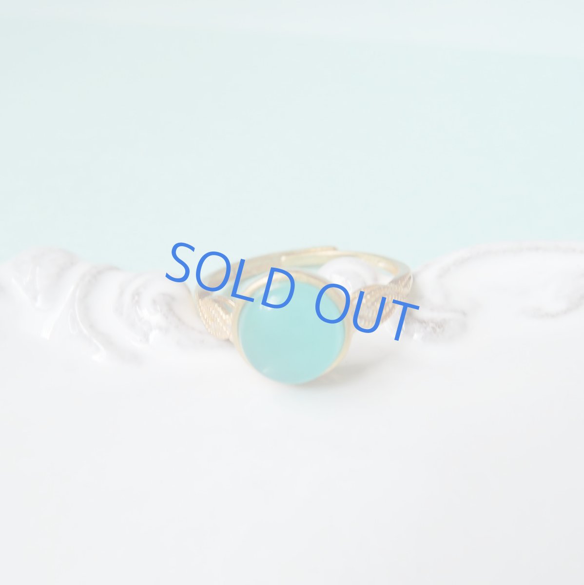 画像3: 【再入荷残り1・フリーサイズ・】ネオンブルーアマゾナイト 18KGPリング(指輪) (3)