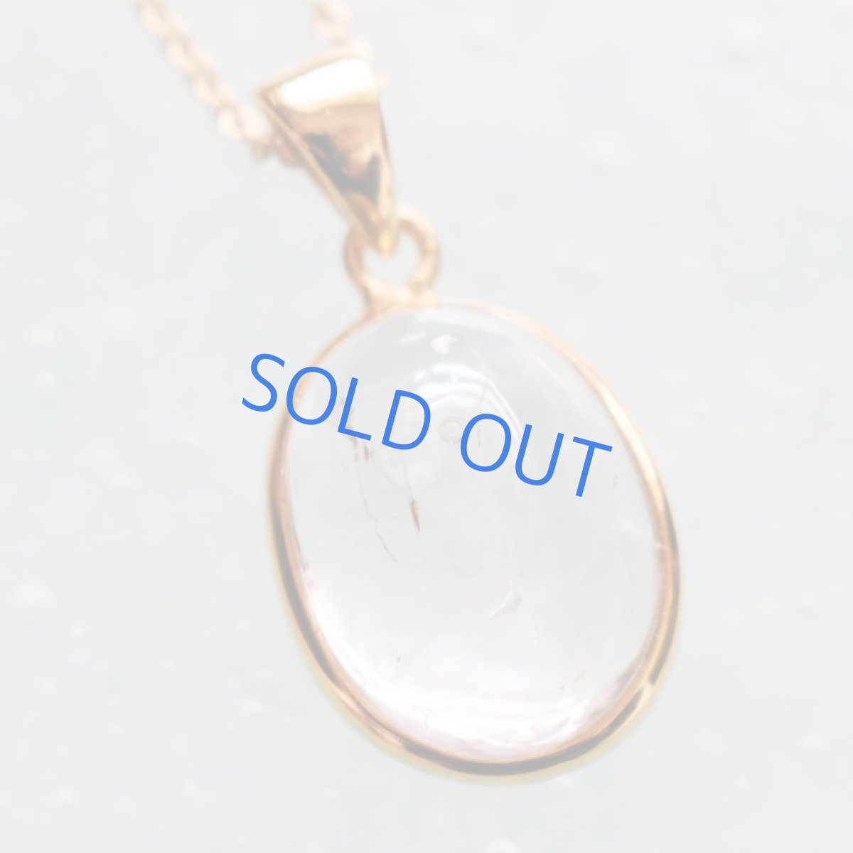 画像2: 【1点もの・B】希少石！水入り水晶（クリスタル）　ペンダントネックレス　14KGFネックレス50cm (2)