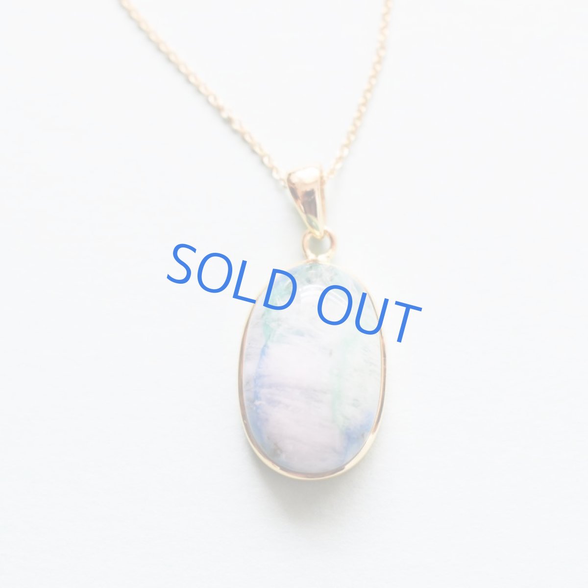 画像2: 【1点もの・Aオーバル】希少石！大粒　クァントムクアトロシリカ　14KGF50センチネックレス  (2)