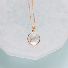 画像4: 【1点もの・A】希少石！水入り水晶（クリスタル）　ペンダントネックレス　14KGFネックレス50cm (4)