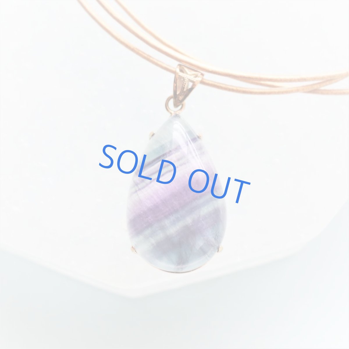 画像3: 【1点もの・フレームC】超大粒　マルチフローライト　ペンダント　革コード約90センチネックレス (3)