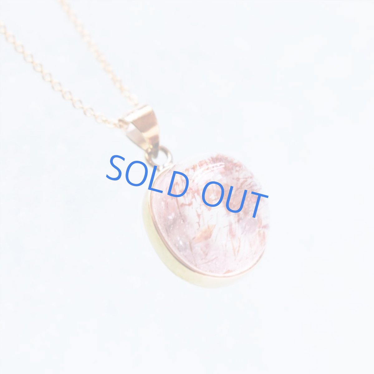 画像3: 【1点もの・B】希少石　レピドクロサイト　インクォーツ（ファイヤークォーツ）　カボション　14KGF50cmネックレス (3)