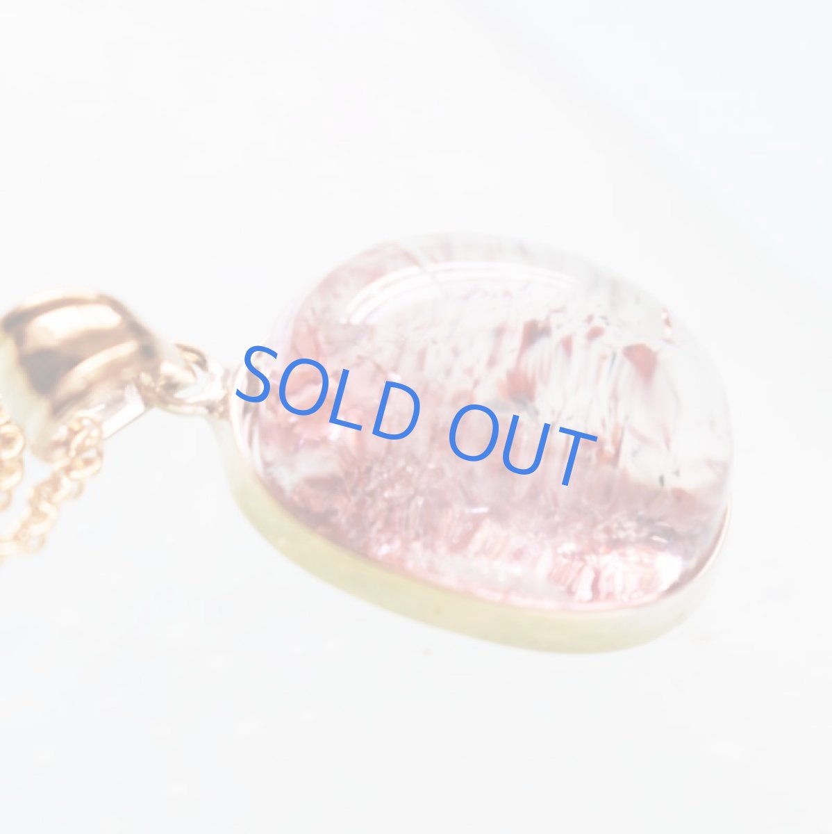 画像3: 【1点もの・C】希少石　レピドクロサイト　インクォーツ（ファイヤークォーツ）　カボション　サージカルステンレス50cmネックレス (3)