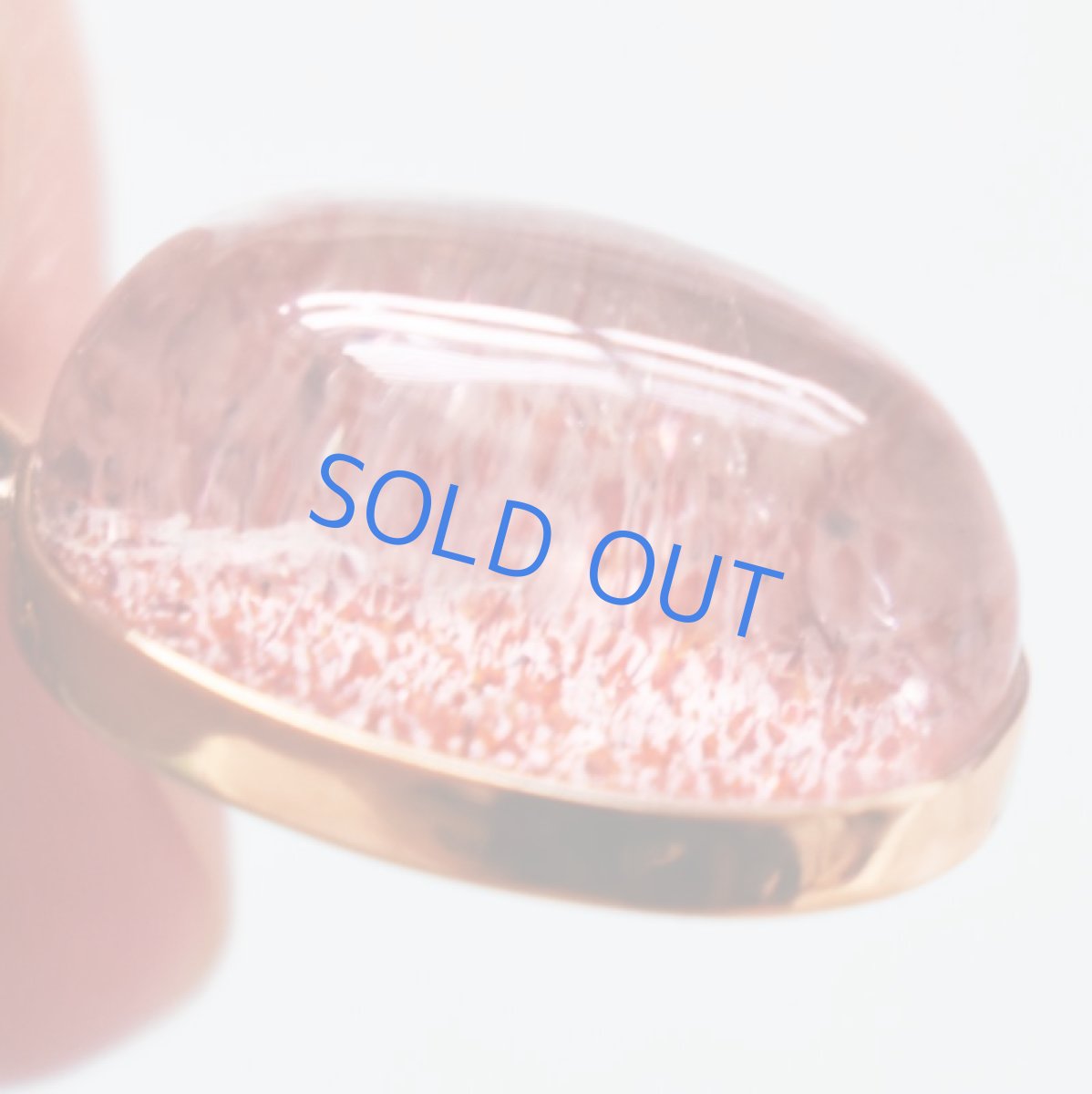 画像5: 半額SALE【1点もの・A】希少石　レピドクロサイト　インクォーツ（ファイヤークォーツ）　カボション　サージカルステンレス50cmネックレス (5)