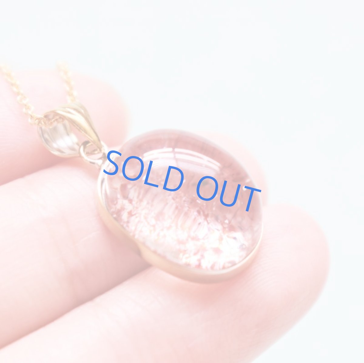 画像5: 【1点もの・C】希少石　レピドクロサイト　インクォーツ（ファイヤークォーツ）　カボション　サージカルステンレス50cmネックレス (5)