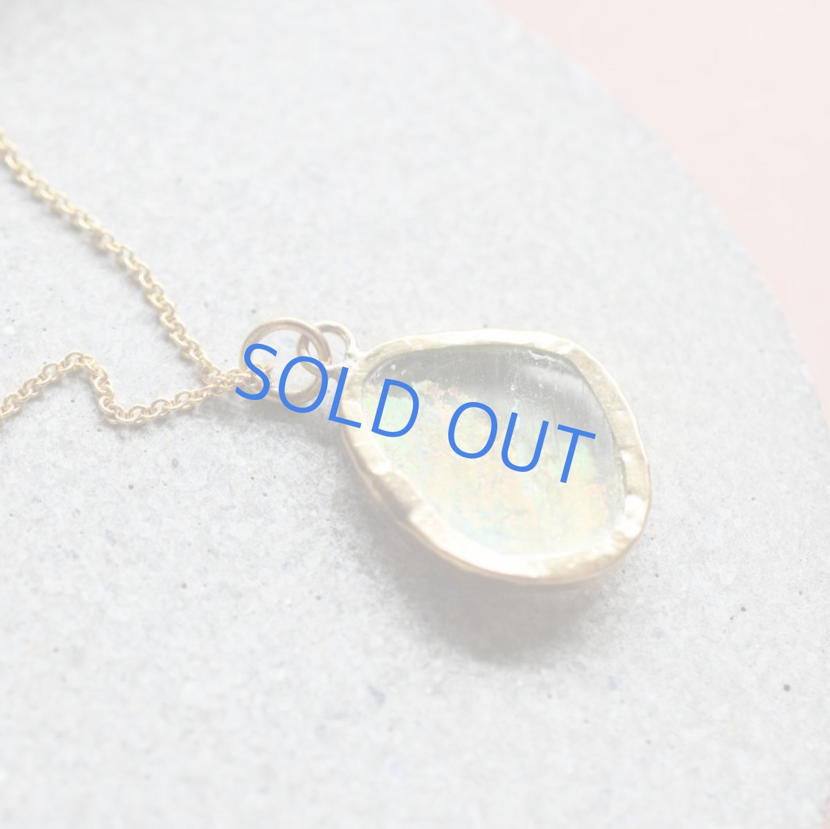 画像2: 【1点もの・C】希少！　古代ローマングラス　フレームペンダント　14kgf約50cmチェーンネックレス (2)