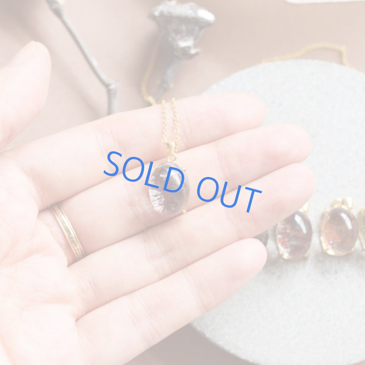 画像7: 【再入荷!】AAA ガーデンクォーツ オーバルカボション 約40cmサージカルステンレスネックレス (7)