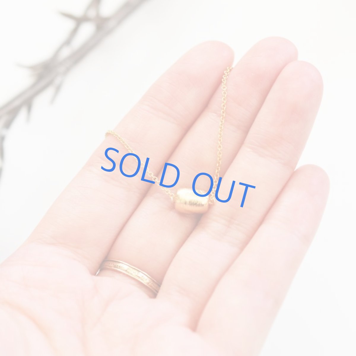 画像4: 【残り1】聖なる石 ゴールドカラー ギベオン隕石 豆型 14KGFネックレス40cm (4)