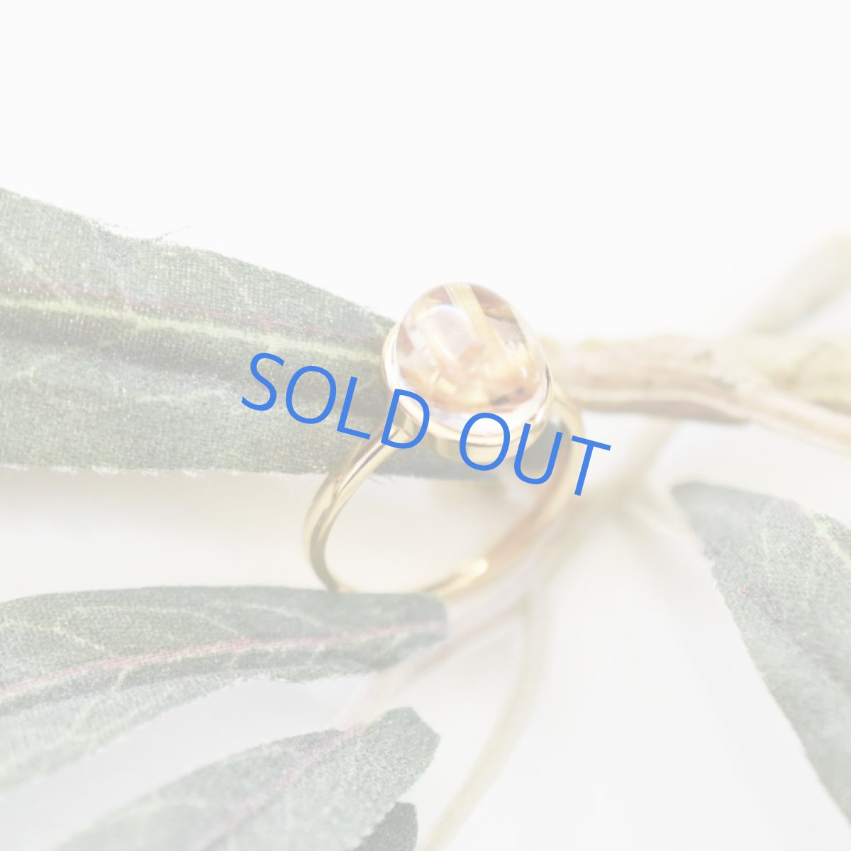 画像2: 【C・フリーサイズ】タイチンルチルクォーツ ゴールドリング(指輪) (2)