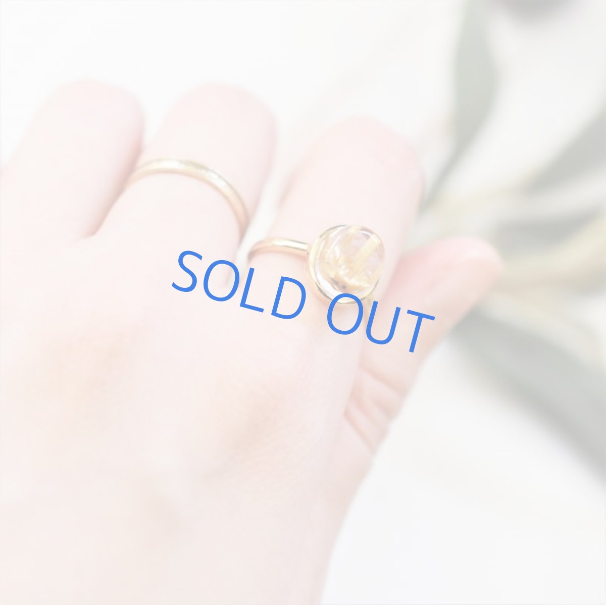 画像10: 【C・フリーサイズ】タイチンルチルクォーツ ゴールドリング(指輪) (10)