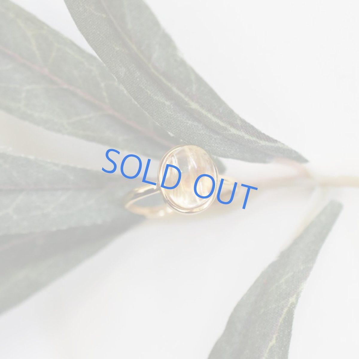 画像3: 【B・フリーサイズ】タイチンルチルクォーツ ゴールドリング(指輪) (3)