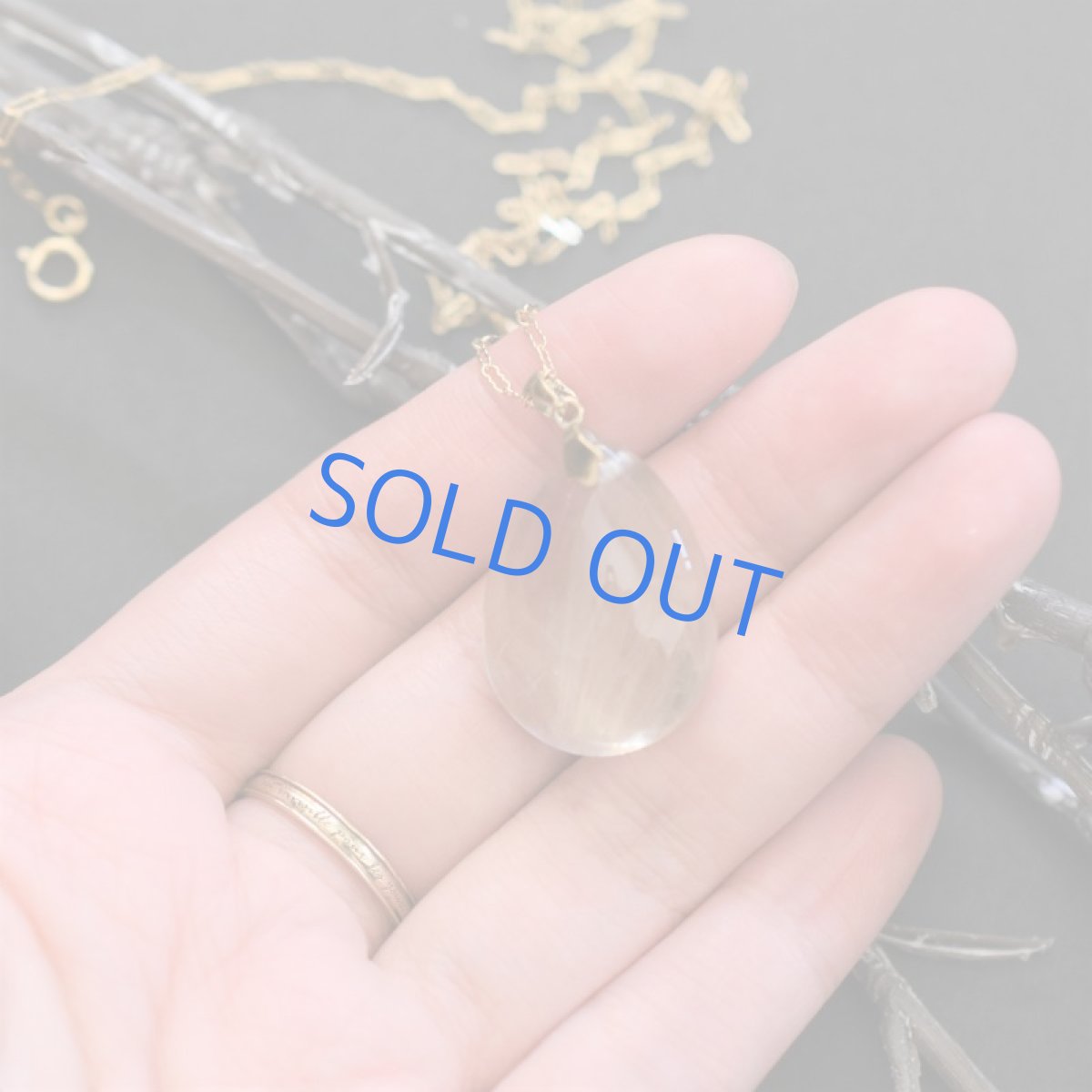 画像7: 【1点もの・C】ブラジル産ゴールドルチルクォーツ ペンダント 14kgf約50cmネックレス (7)