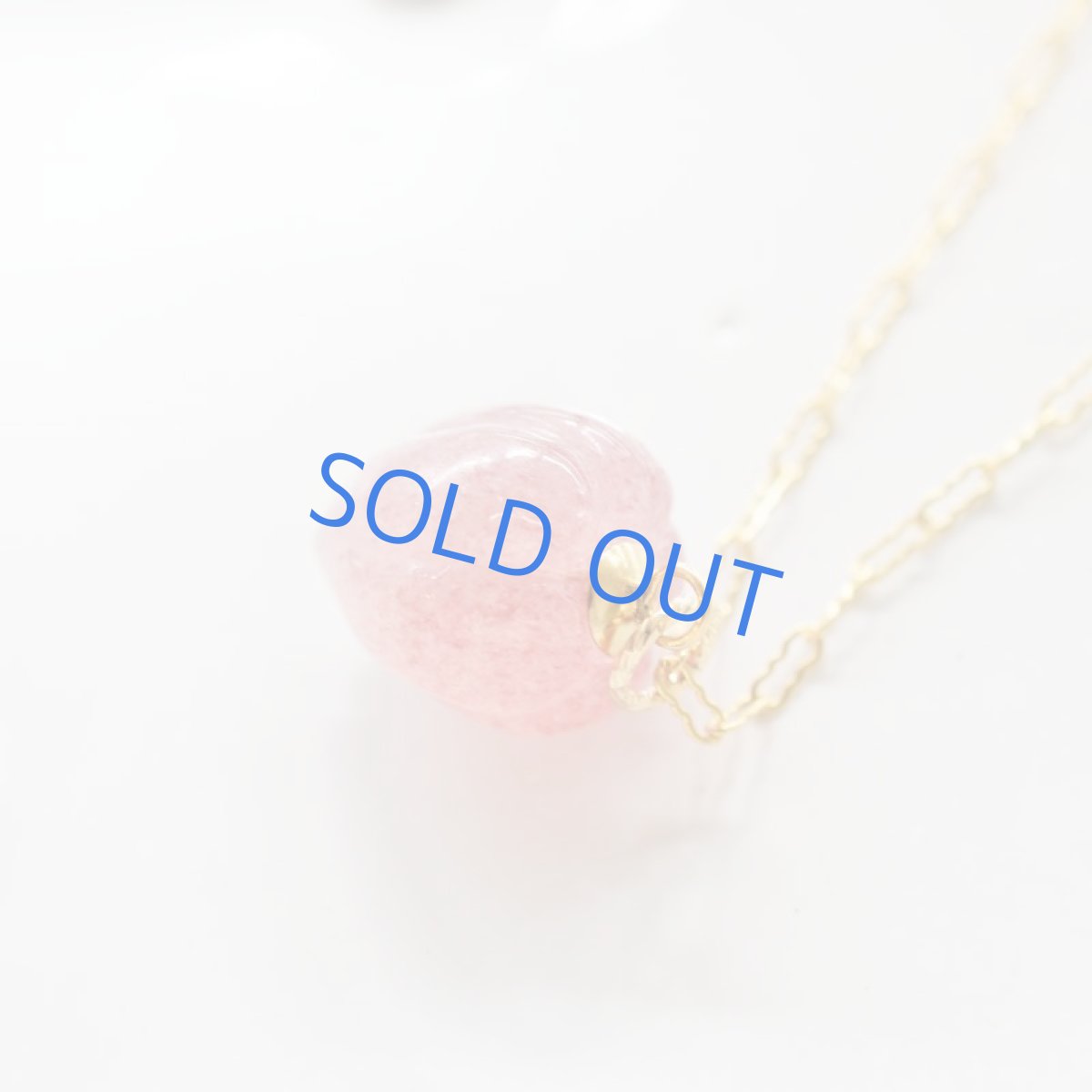 画像2: 【訳あり・残り2】ほおずき風 レッドアベンチュリン カービング 14KGFデザイン50cmネックレス (2)