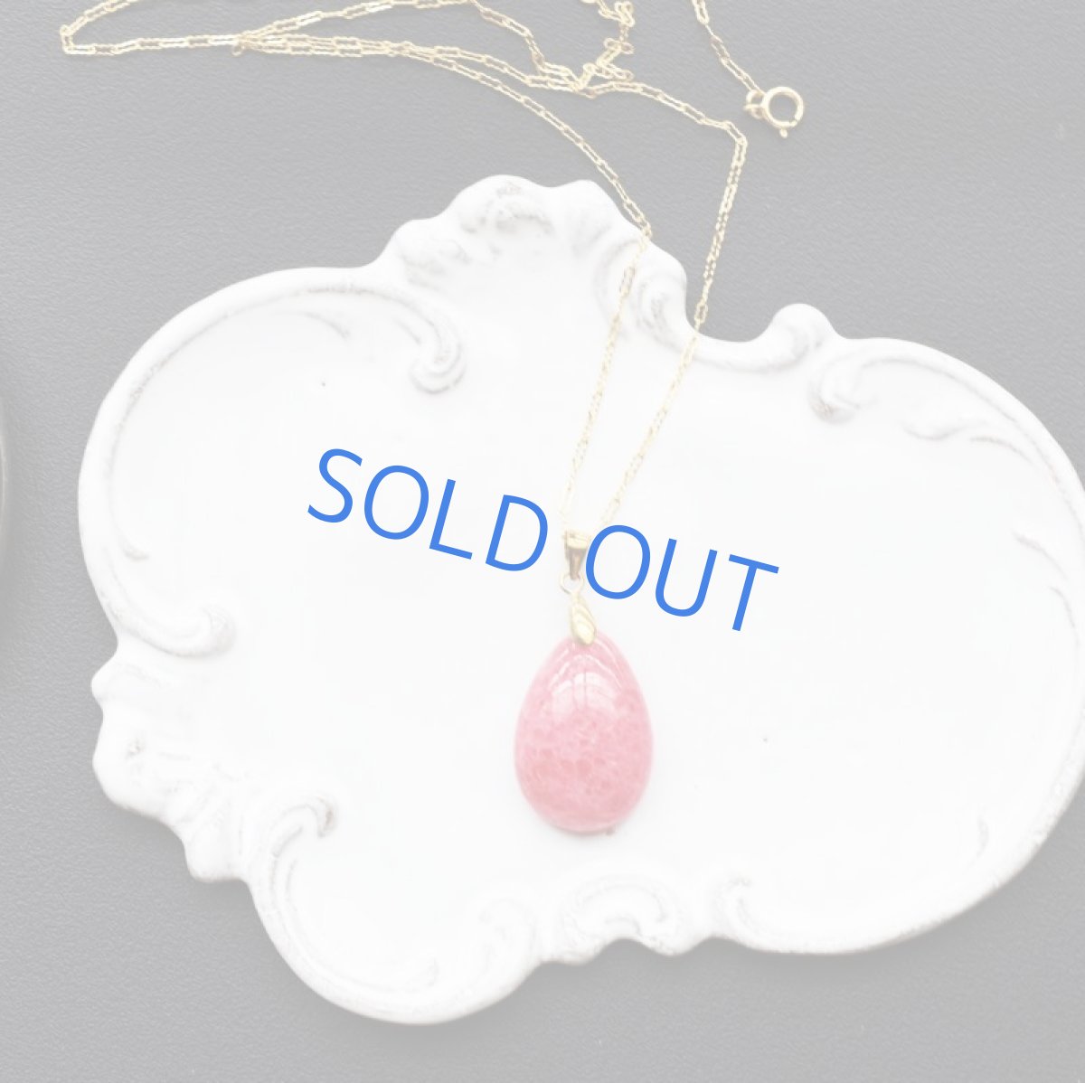 画像5: 【1点もの・B】大粒 ブラジル産ロードナイト(薔薇石) フリーフォーム 14KGFデザイン50cmネックレス (5)