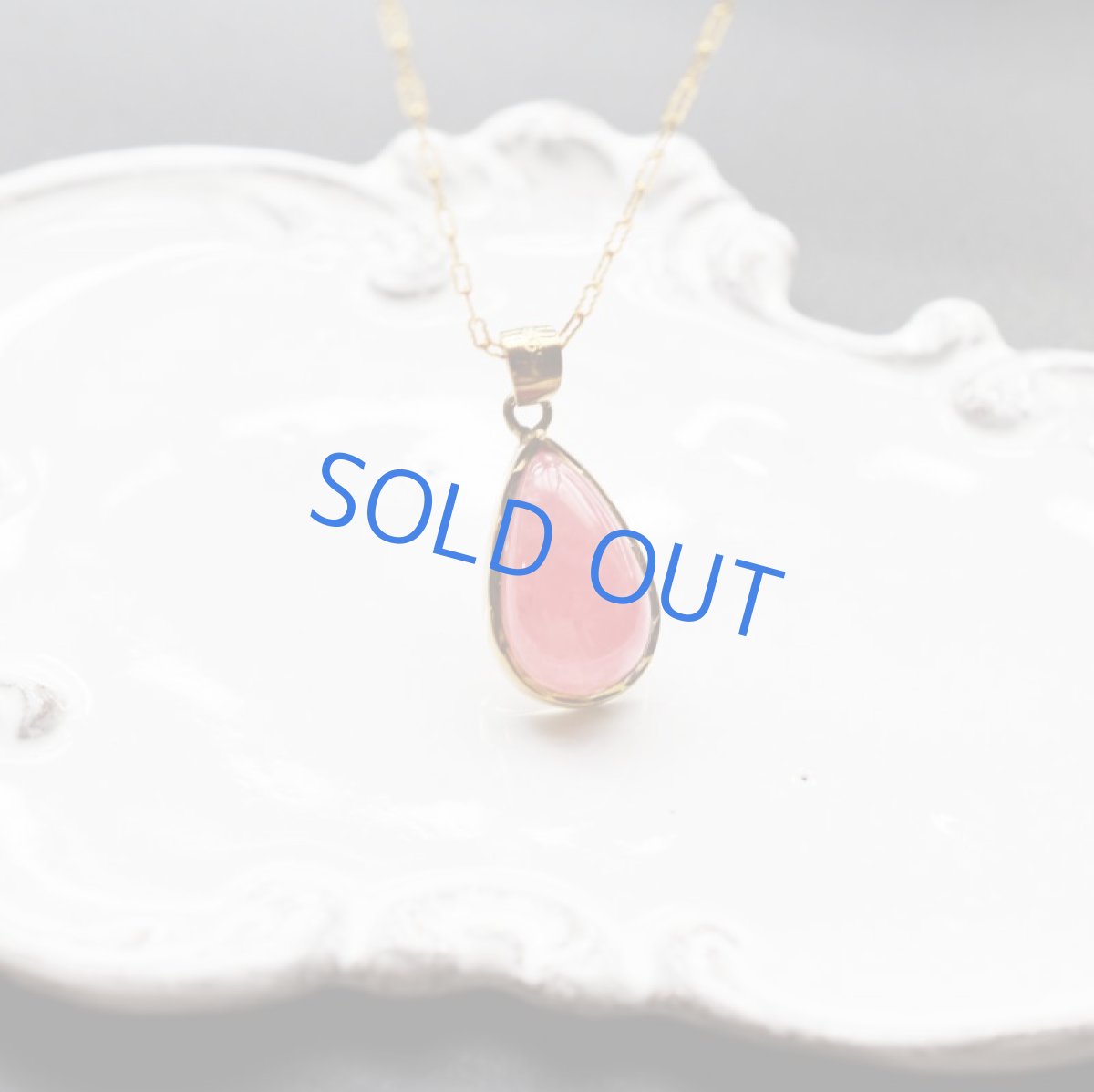 画像6: 【1点もの・C】大粒　アルゼンチン産インカローズ　カボション　14KGFデザイン50cmネックレス (6)