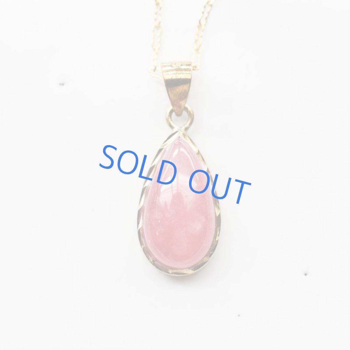 画像2: 【1点もの・D】大粒　アルゼンチン産インカローズ　カボション　14KGFデザイン50cmネックレス (2)