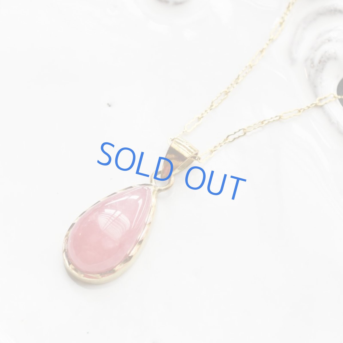 画像4: 【1点もの・D】大粒　アルゼンチン産インカローズ　カボション　14KGFデザイン50cmネックレス (4)