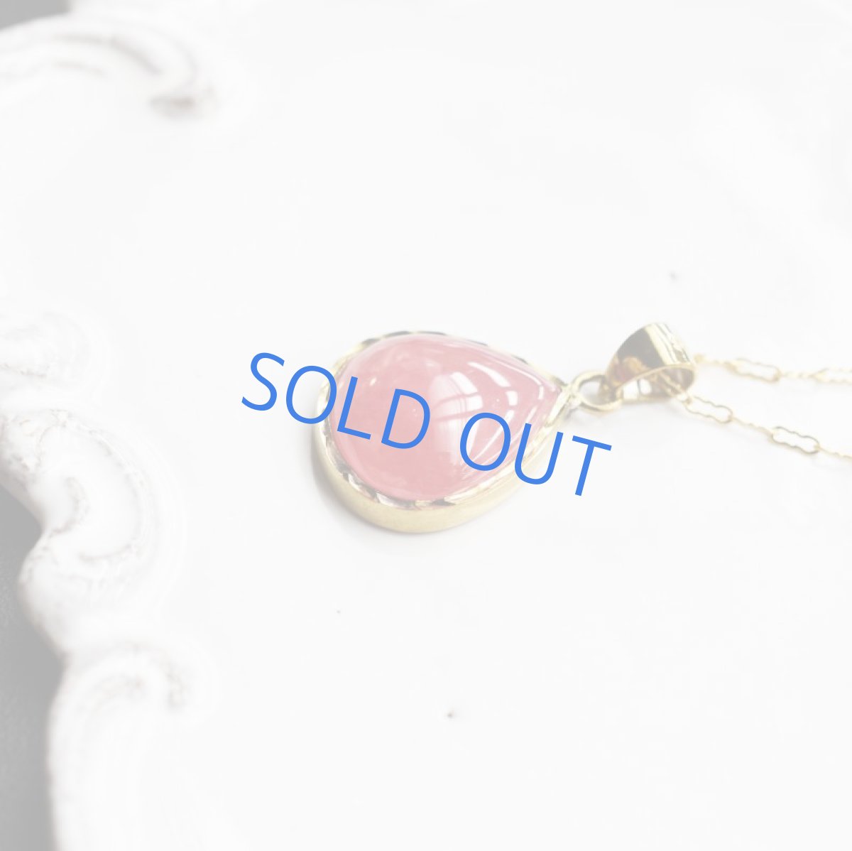 画像3: 【1点もの・A】大粒 アルゼンチン産インカローズ カボション 14KGFデザイン50cmネックレス (3)