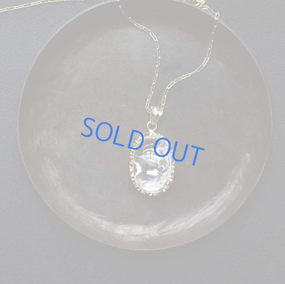 画像6: 【1点もの・オーバルC】幸運を呼ぶ虹色　アイリスクォーツ　カボション　フレーム　14kgf約50cmチェーンネックレス (6)