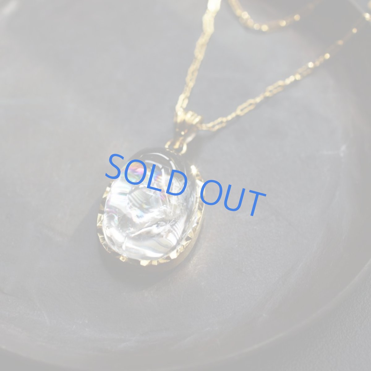 画像7: 【1点もの・オーバルA】幸運を呼ぶ虹色 アイリスクォーツ カボション フレーム 14kgf約50cmチェーンネックレス (7)