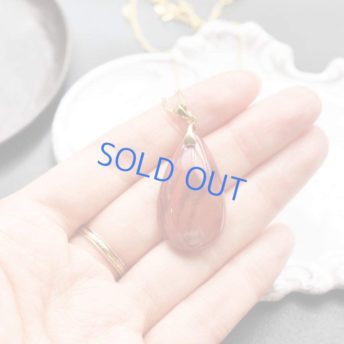 画像7: 【1点もの・A】超大粒 チベット産アンデシン フリーフォーム 14KGFデザイン50cmネックレス (7)