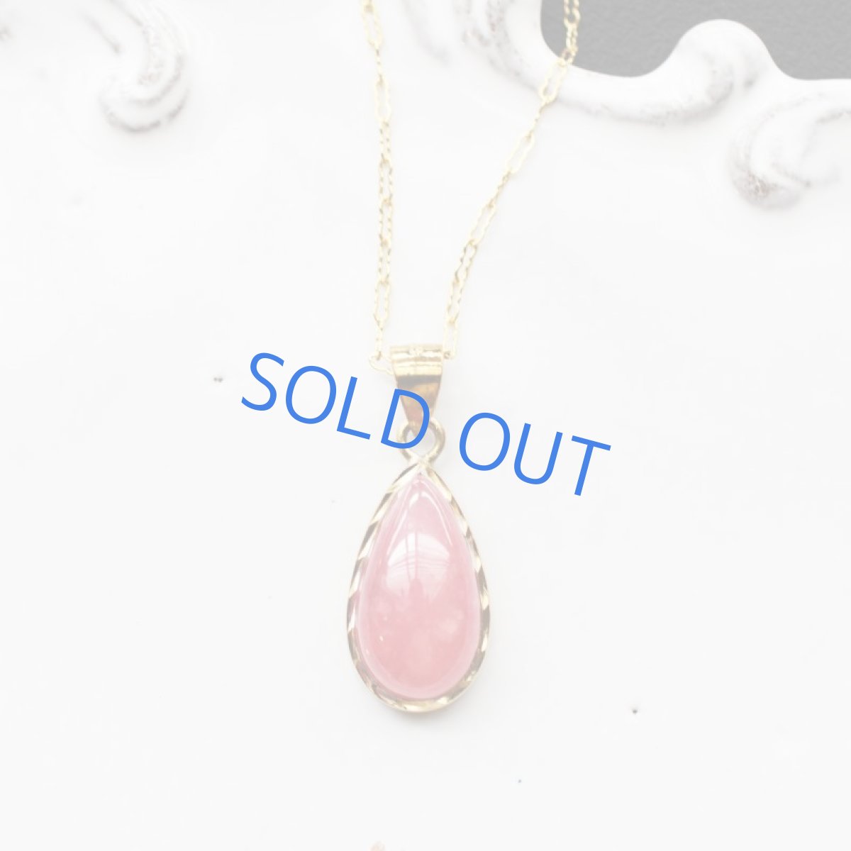 画像7: 【1点もの・D】大粒　アルゼンチン産インカローズ　カボション　14KGFデザイン50cmネックレス (7)