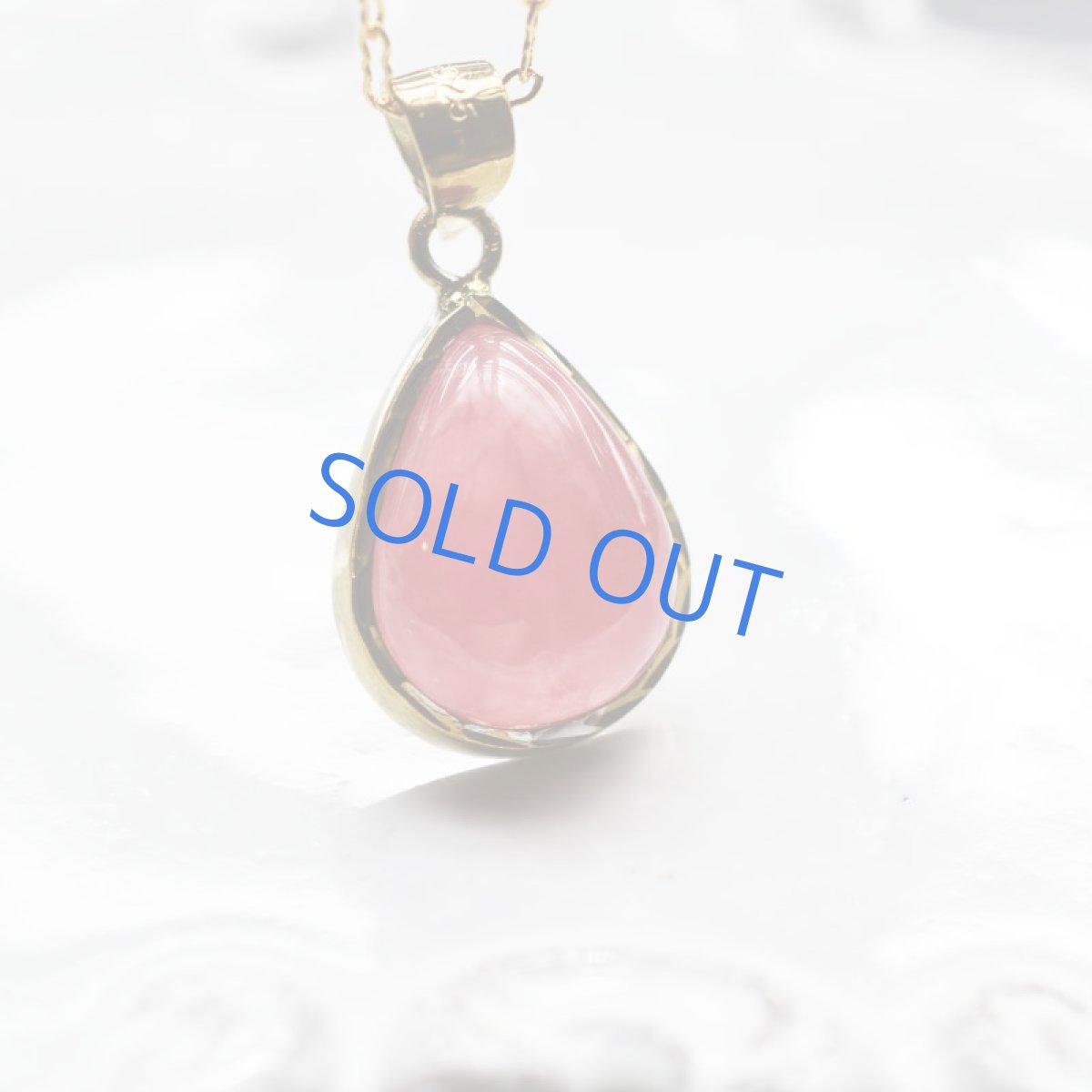 画像3: 【1点もの・B】大粒 アルゼンチン産インカローズ カボション 14KGFデザイン50cmネックレス (3)