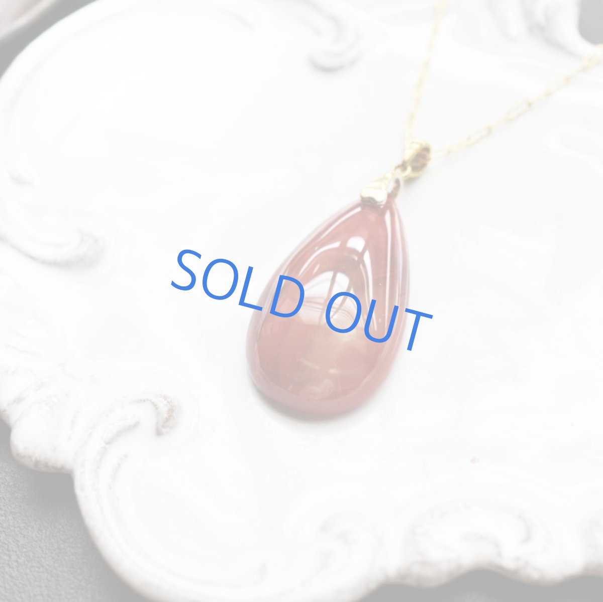 画像2: 【1点もの・A】超大粒 チベット産アンデシン フリーフォーム 14KGFデザイン50cmネックレス (2)